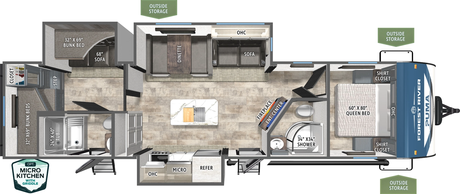 Puma 32BH2B Floorplan